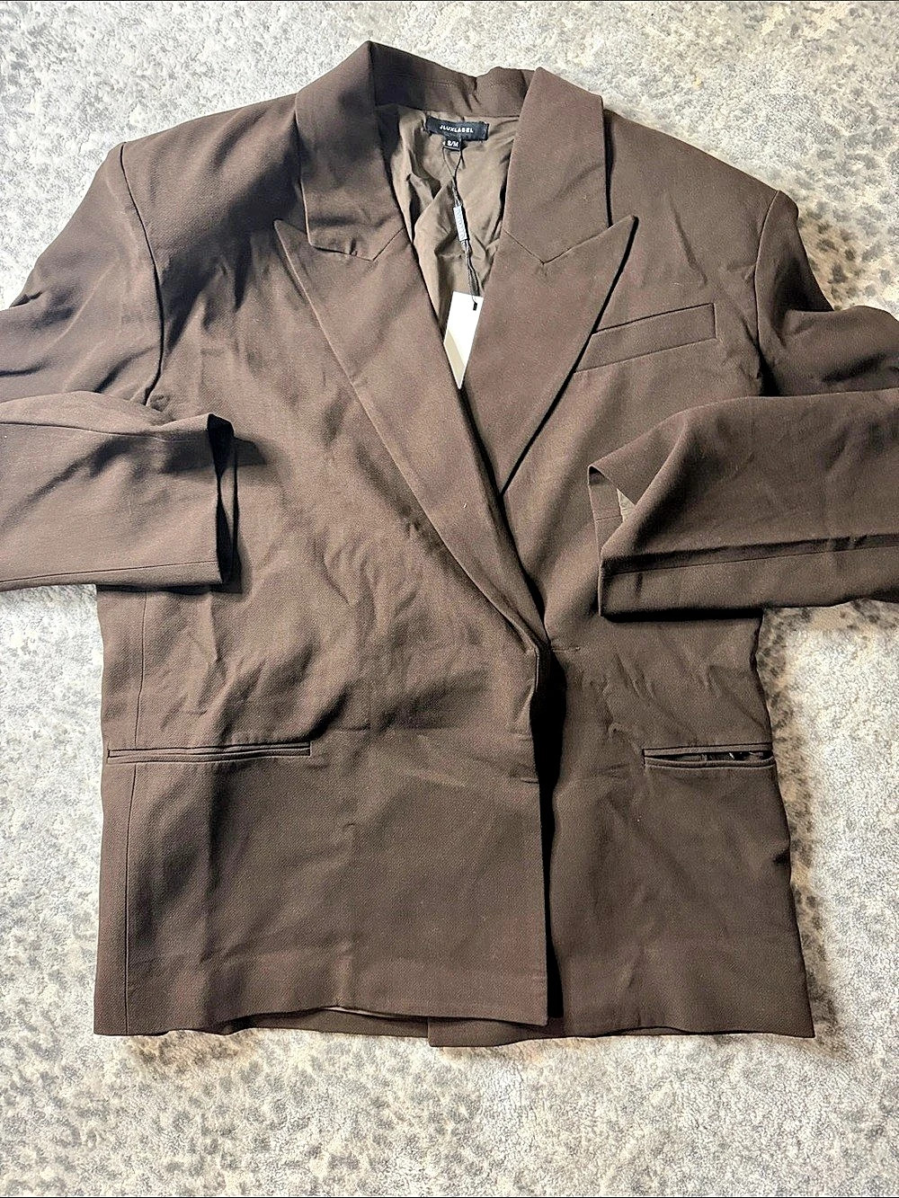 J. Luxlabel Double Breasted Brown Blazer